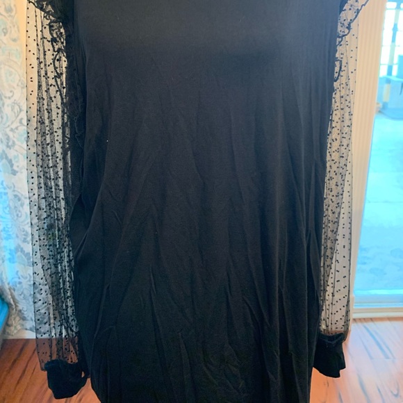 Belldini black plus size 3x with mesh sleeves so pretty - Picture 9 of 10